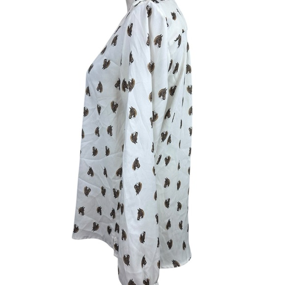 Zara Basic long sleeve top with horse print size large - Picture 5 of 14
